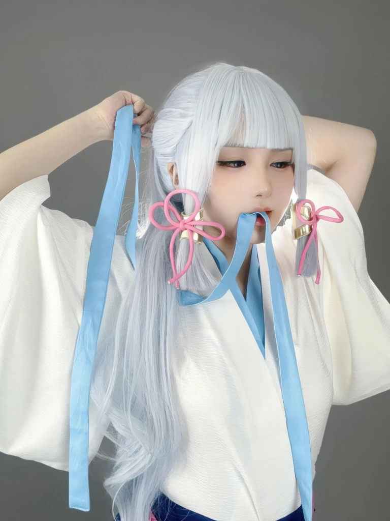 幼愛Youmeko《原神 神里绫华》写真图集 47P｜在线预览与图包下载